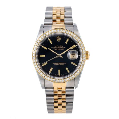 rolex datejust black face 36mm.